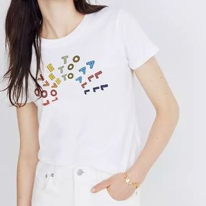 Madewell love to all human right campaign t shirt